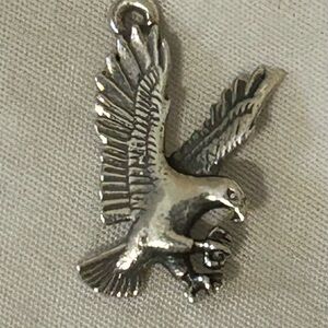 James Avery Silver Eagle Pendant Majestic Bird Design